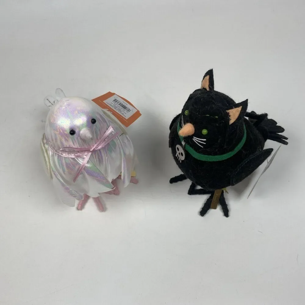 2025 Hyde & Eek Featherly Friends Whisper Ghost Shimmer White Shady Black Cat -2